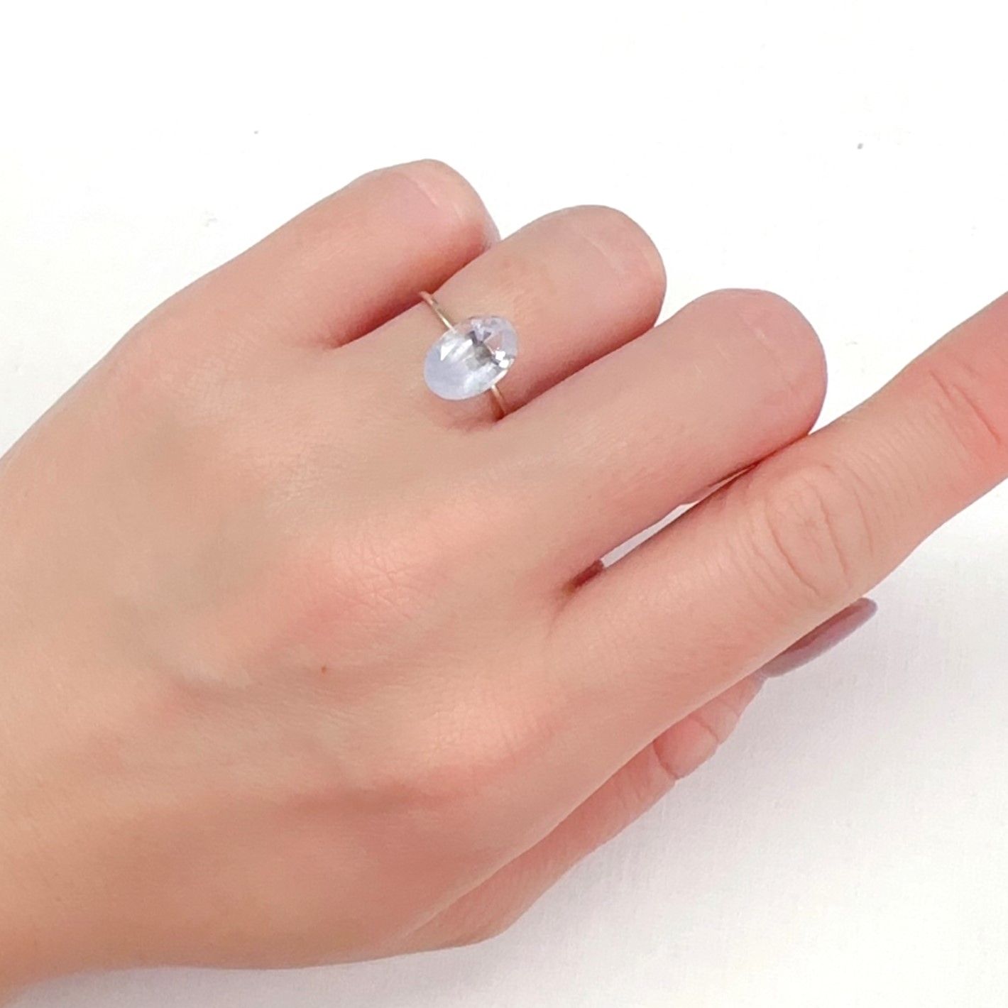 デュモルチェライトインクォーツ ブラジル産 2.19ct[240125651]10.4x7mm前後