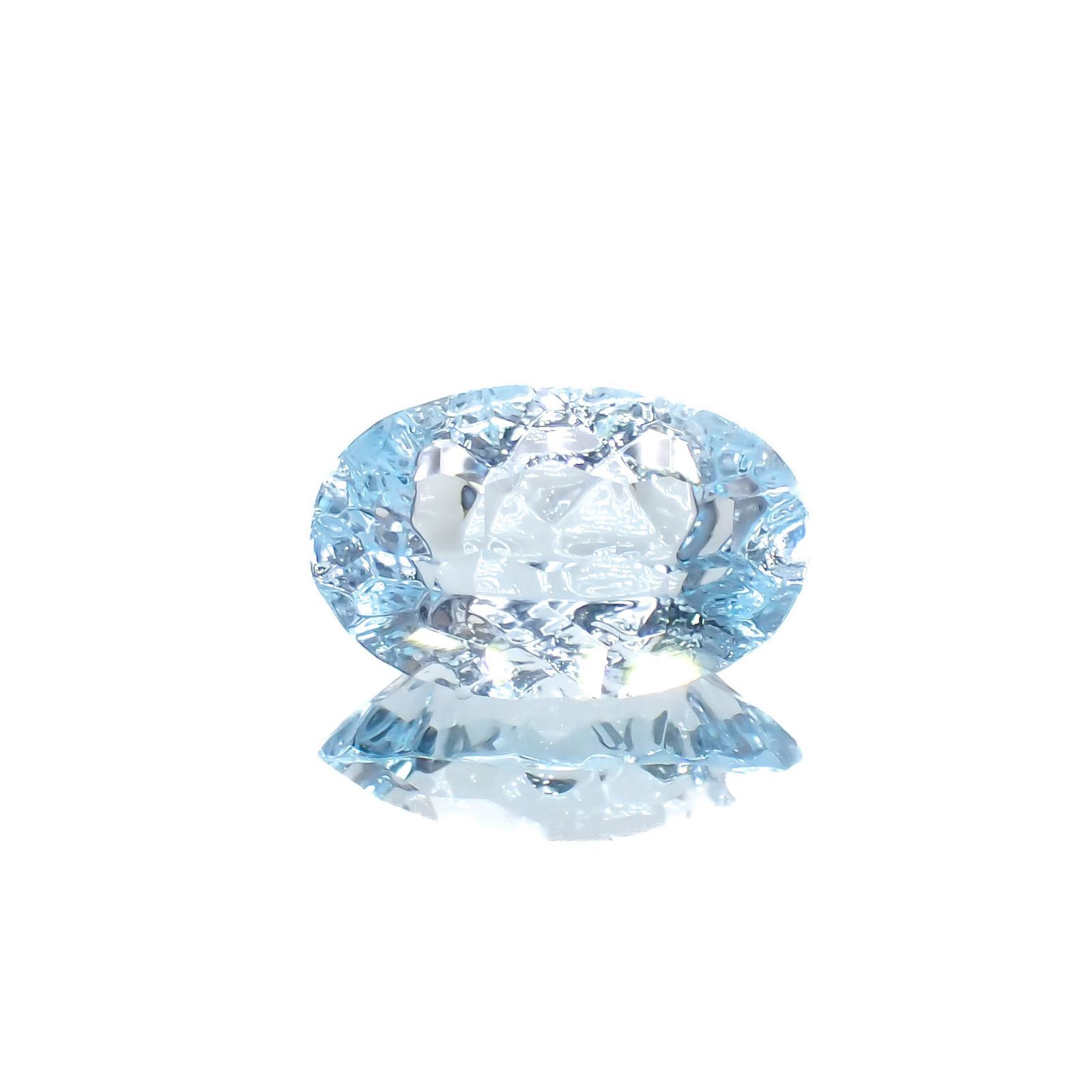 ◇カスタムカット◇ブルートパーズ ブラジル産 3.65ct[221219338]12x8.1mm前後