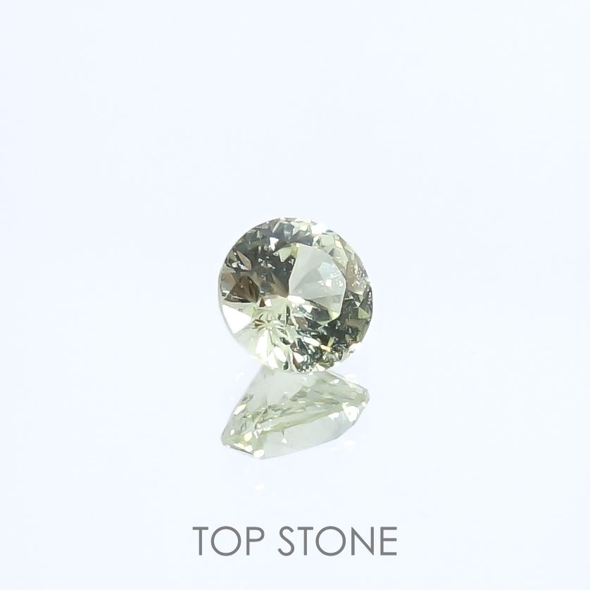 アイスライムブルーサファイア(宝石名サファイア)マダガスカル/オーストラリア産 0.29ct 識別済[220817367]3.9x3.8mm前後