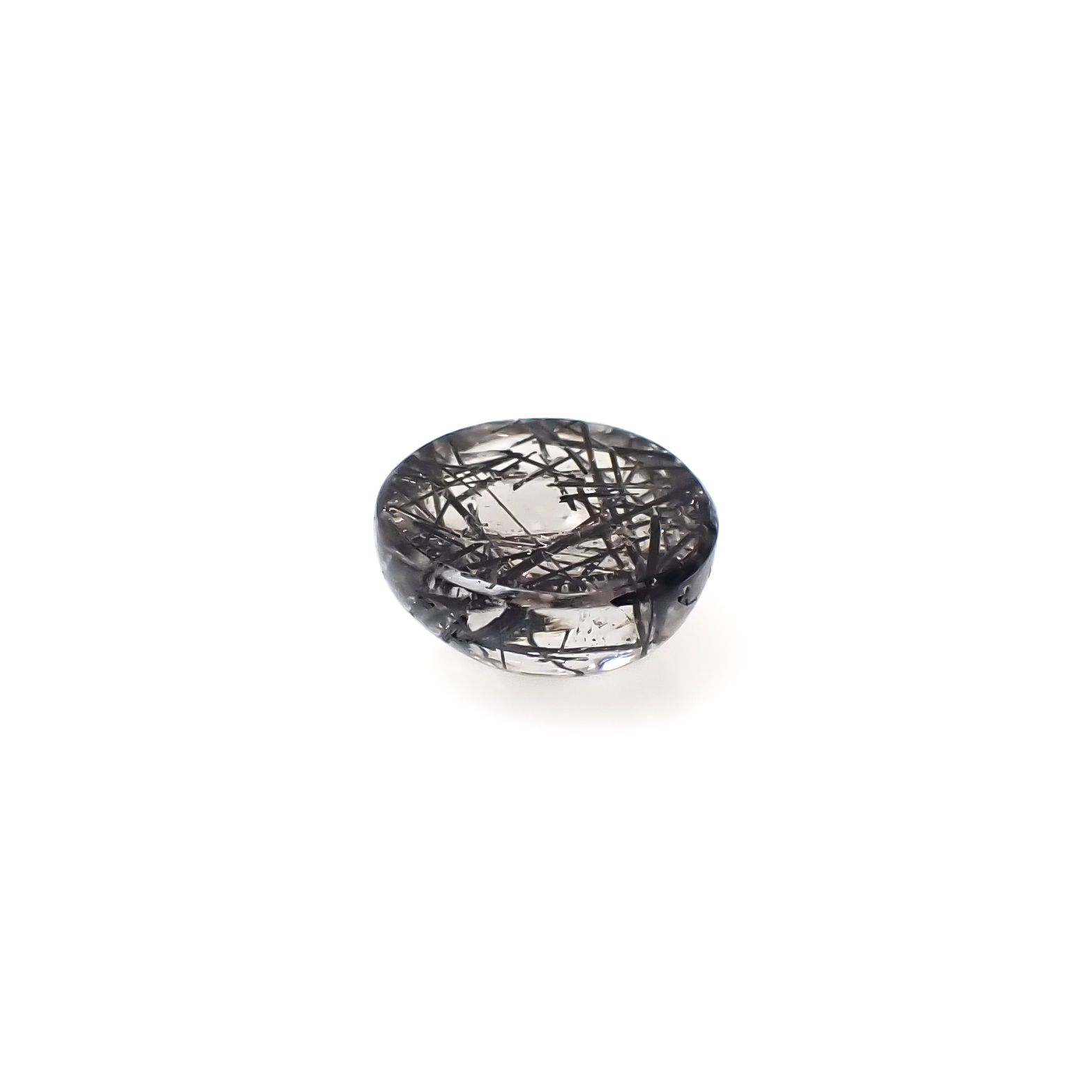 ブラックトルマリンインクォーツ ブラジル産 3.81ct[240427053]10x10mm前後