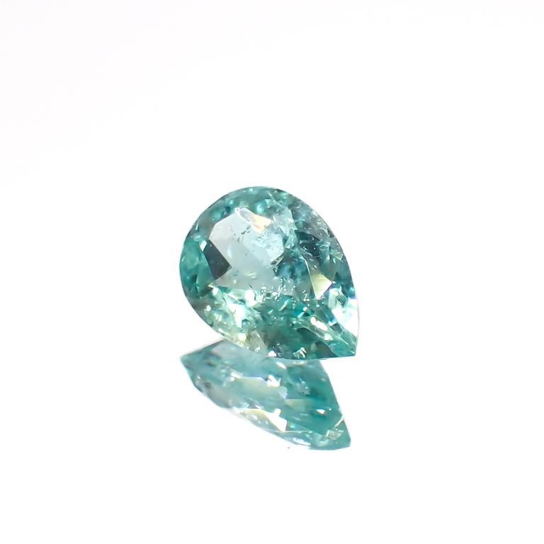 パライバトルマリン(宝石名トルマリン/別名パライバ・トルマリン)ブラジル・キントス鉱山産 0.353ct ソ付(宝貴協)[221018833]6x4mm前後
