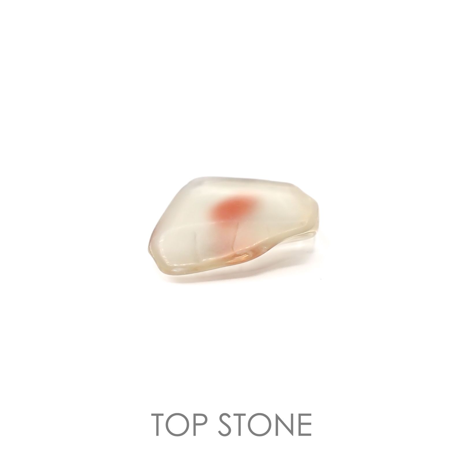 オレゴンサンストーン 原石スライス磨き アメリカ・オレゴン州産 5.78ct[220918003]16.5x14.1mm前後