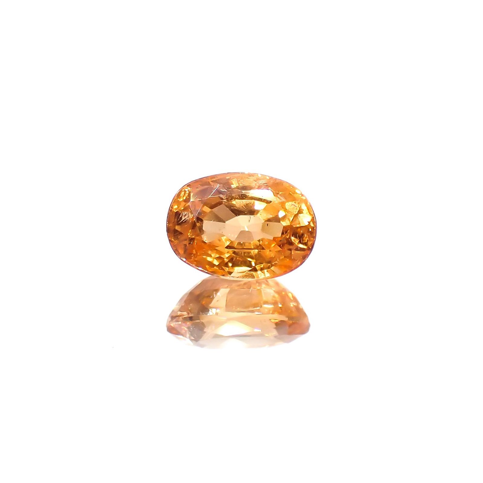 スペサルティンガーネット マンダリンオレンジカラー(宝石名ガーネット)ナイジェリア産 識別済 1.32ct / 7x5.1mm前後 [260623388]