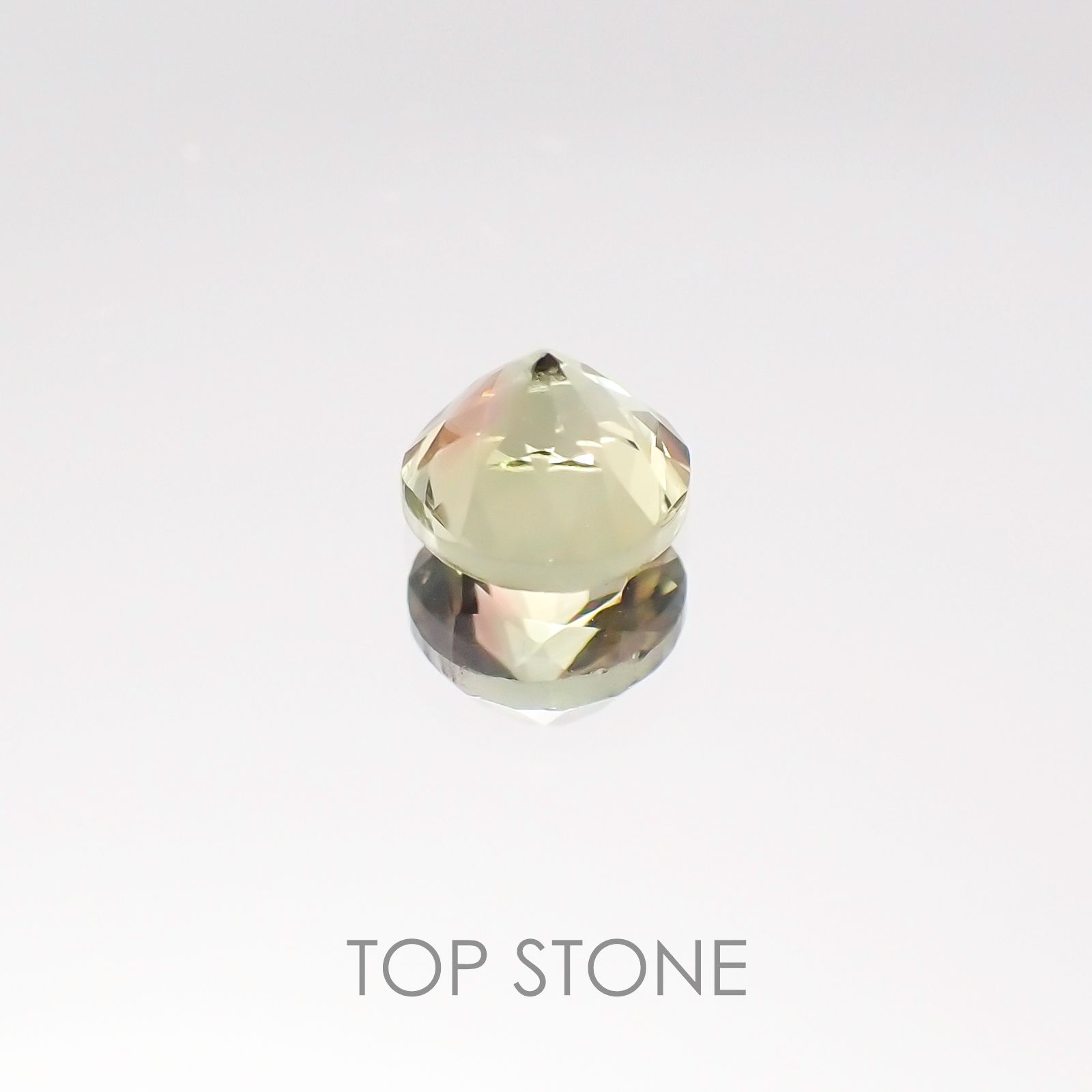 バイカラートルマリン ブラジル産 ルース 0.42ct[20106804]4.5×4.5mm前後