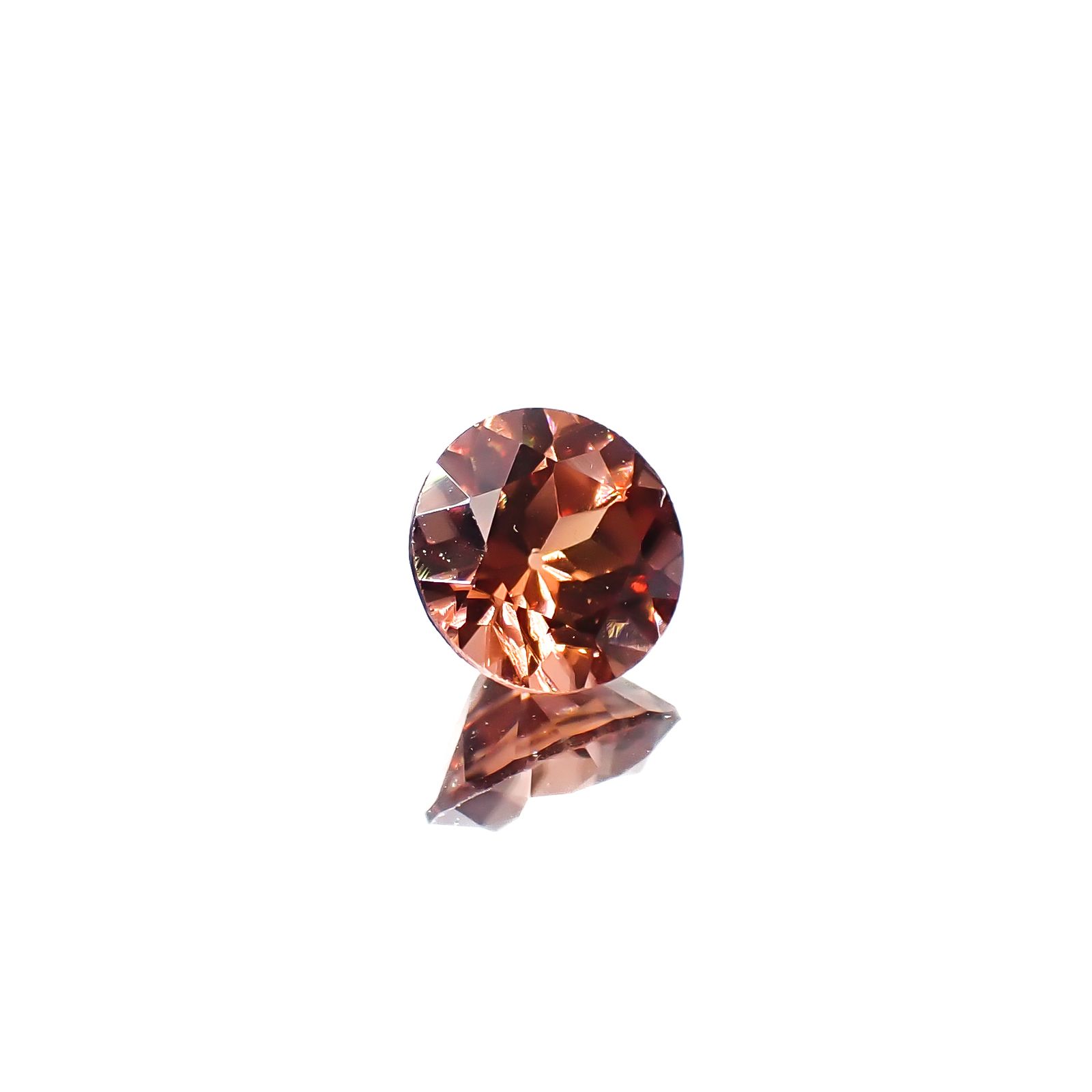 オレンジジルコン スリランカ/カンボジア産 1.54ct[240628111]6.5x6.4mm前後