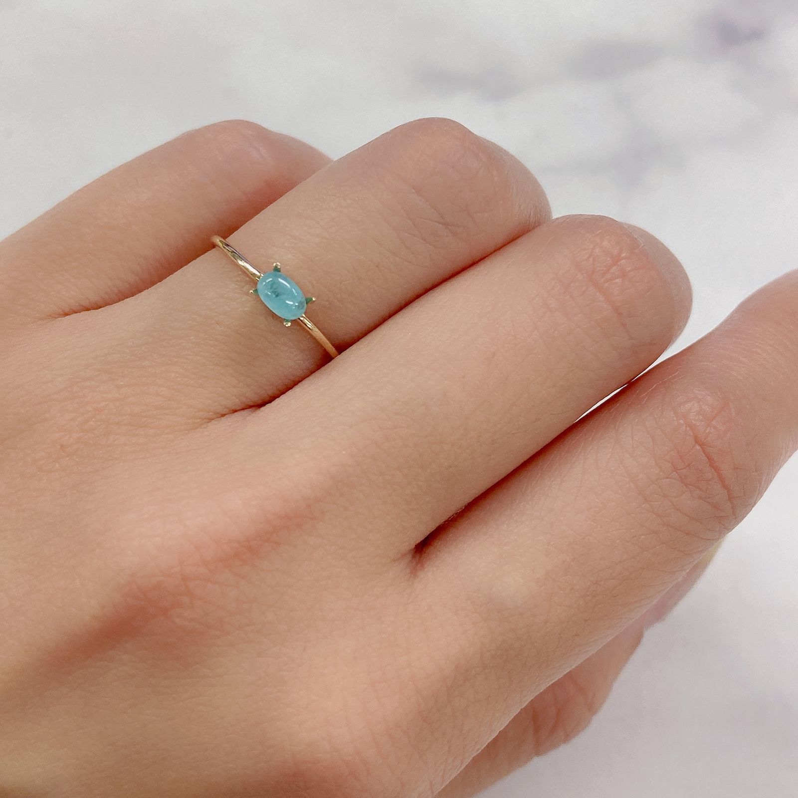 パライバトルマリン(宝石名トルマリン/別名パライバ・トルマリン)ブラジル・パライバ州バターリャ鉱山産 0.29ct 識別済[230421903]4.8x3mm前後