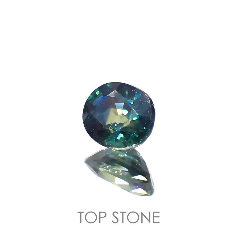 バイカラーサファイア マダガスカル/オーストラリア産 0.48ct[221018231]4.8x3.9mm前後