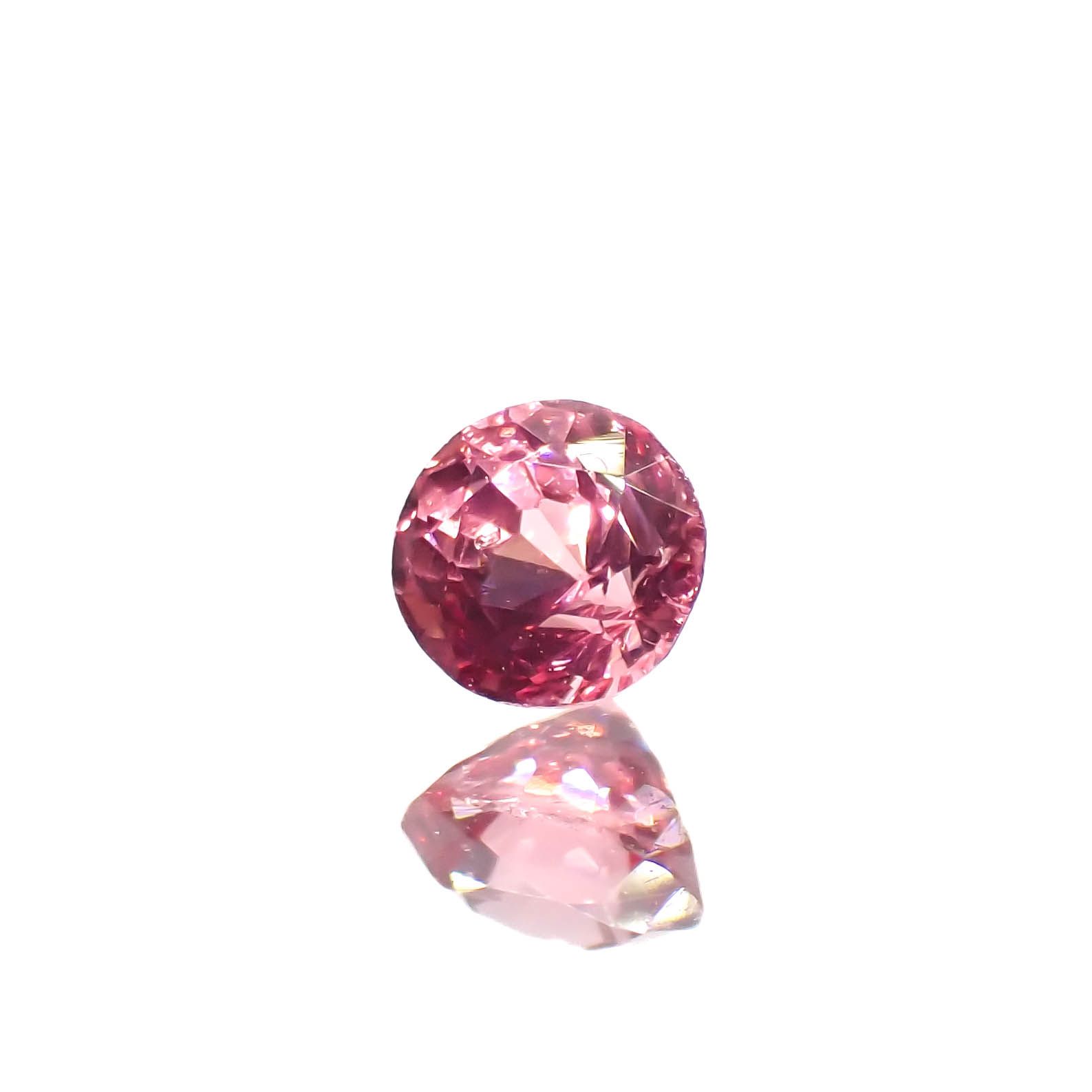 ピンクスピネル パパラチャカラー タンザニア産 0.19ct[230522129]3.3x3.2mm前後