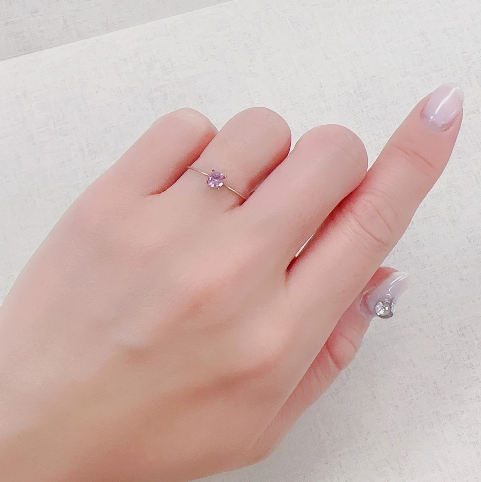 シルキーピンクスピネル タンザニア産 0.27ct[230421561]3.8x3.8mm前後