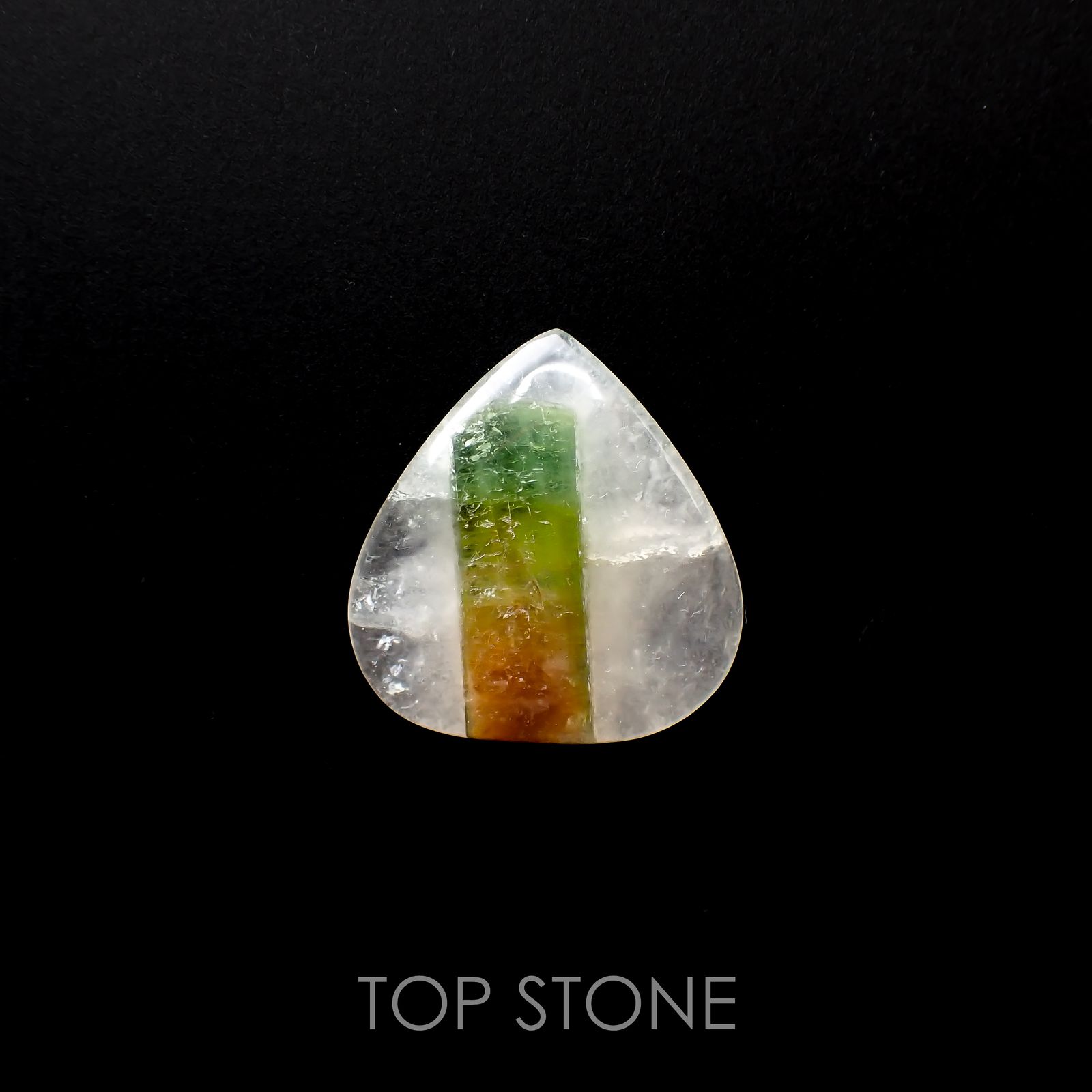 ミラクルトルマリンインクォーツ(宝石名トルマリネーテッド・クォーツ)ブラジル産 29.60ct 識別済[220917720]27x25.6mm前後