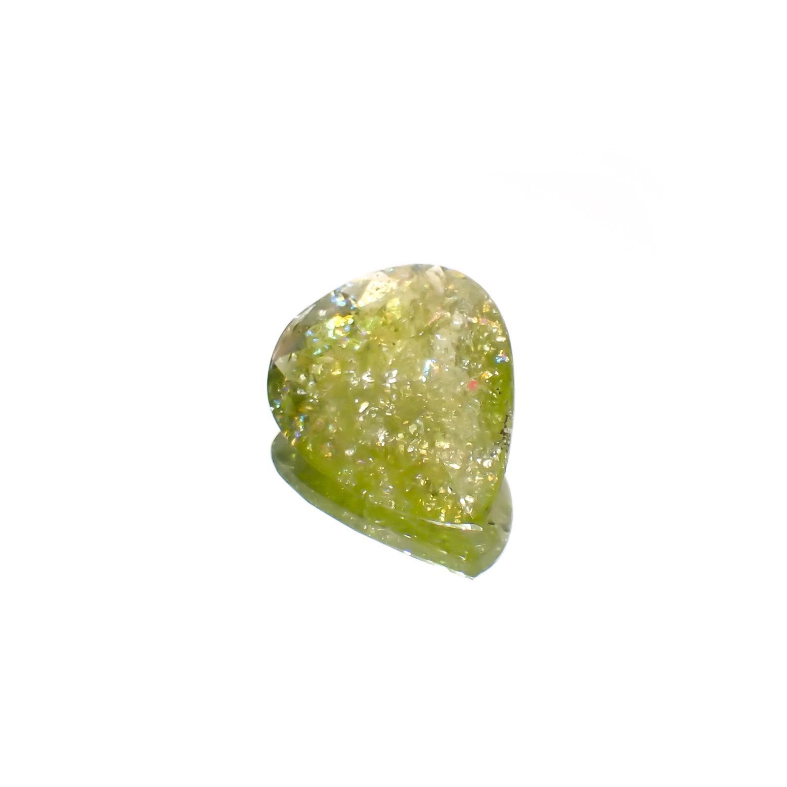 イリデッセンスクロムトルマリン(宝石名トルマリン)ケニア産 識別済 5.47ct / 16.7x12.6mm前後 [221119088]