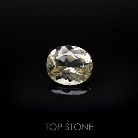 イエロースキャポライト(宝石名イエロー・スキャポライト)ブラジル・ミナスジェライス州産 1.86ct 識別済[220918020]8.7x7.6mm前後