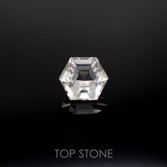 ◇ヘキサゴンカット◇レムリアンシードクリスタル(保証シール付き) ブラジル産 0.85ct[221018275]5.9x5.9mm前後