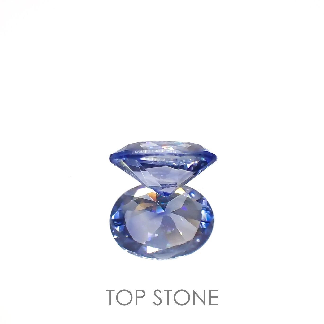 バイカラーサファイア(宝石名サファイア)スリランカ/マダガスカル産 0.64ct 識別済[220817433]6.1x4.6mm前後