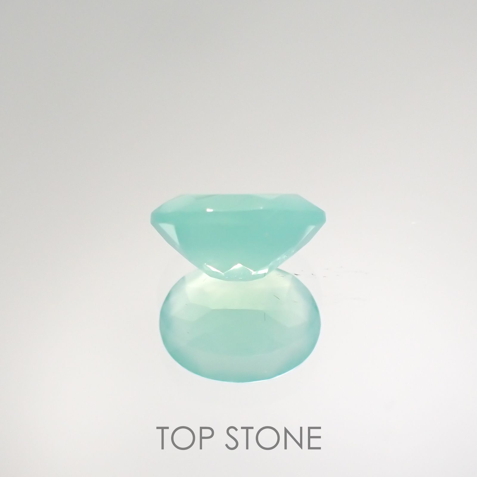 アクアプレーズ(宝石名ブルー グリーン・カルセドニー) 南アフリカ産 1.18ct 識別済[210812351]8.2×6.1mm前後