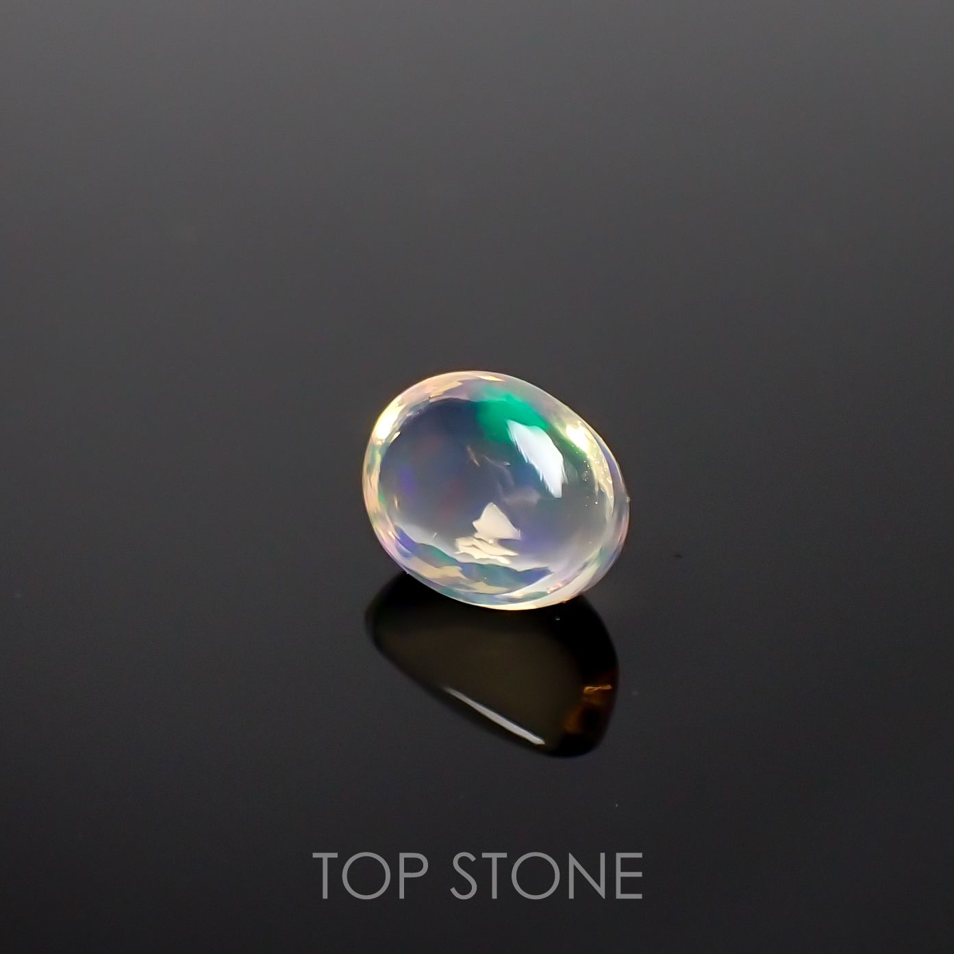 メキシコオパール(宝石名オパール) メキシコ産 1.756ct ソ付(彩珠)[210712136]8.8×6.6mm前後