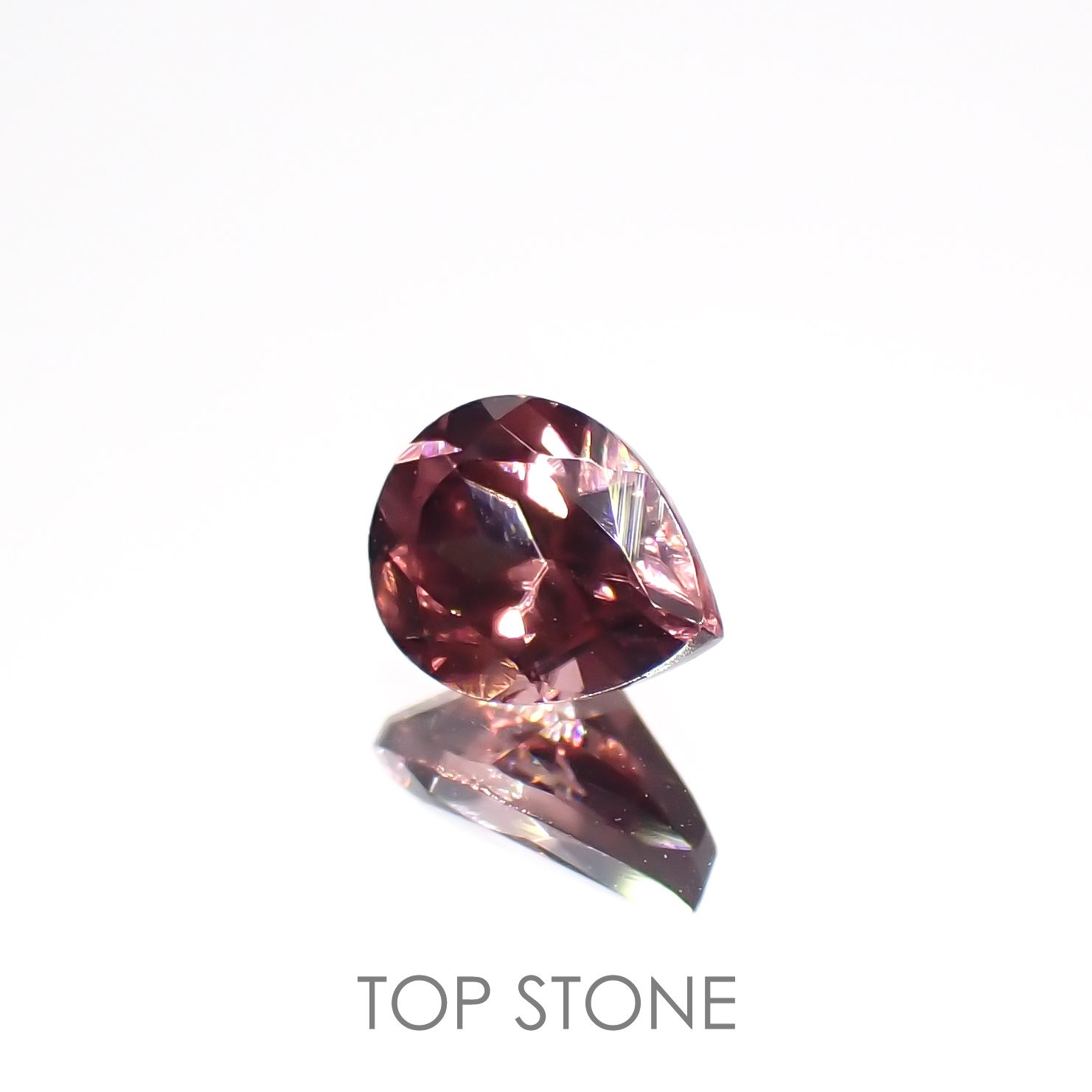 ピンクジルコン(宝石名ジルコン)スリランカ/カンボジア産 0.50ct 識別済[221018489]5.1x3.9mm前後