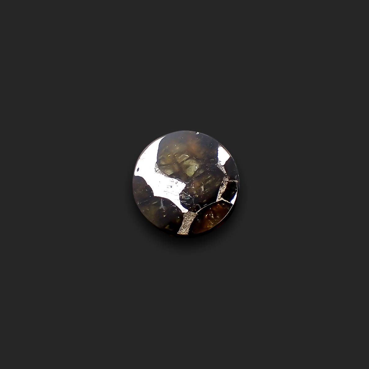 パラサイト隕石Sericho トリプレット 発見地:ケニア 3.88ct[240125719]12.1x12.1mm前後