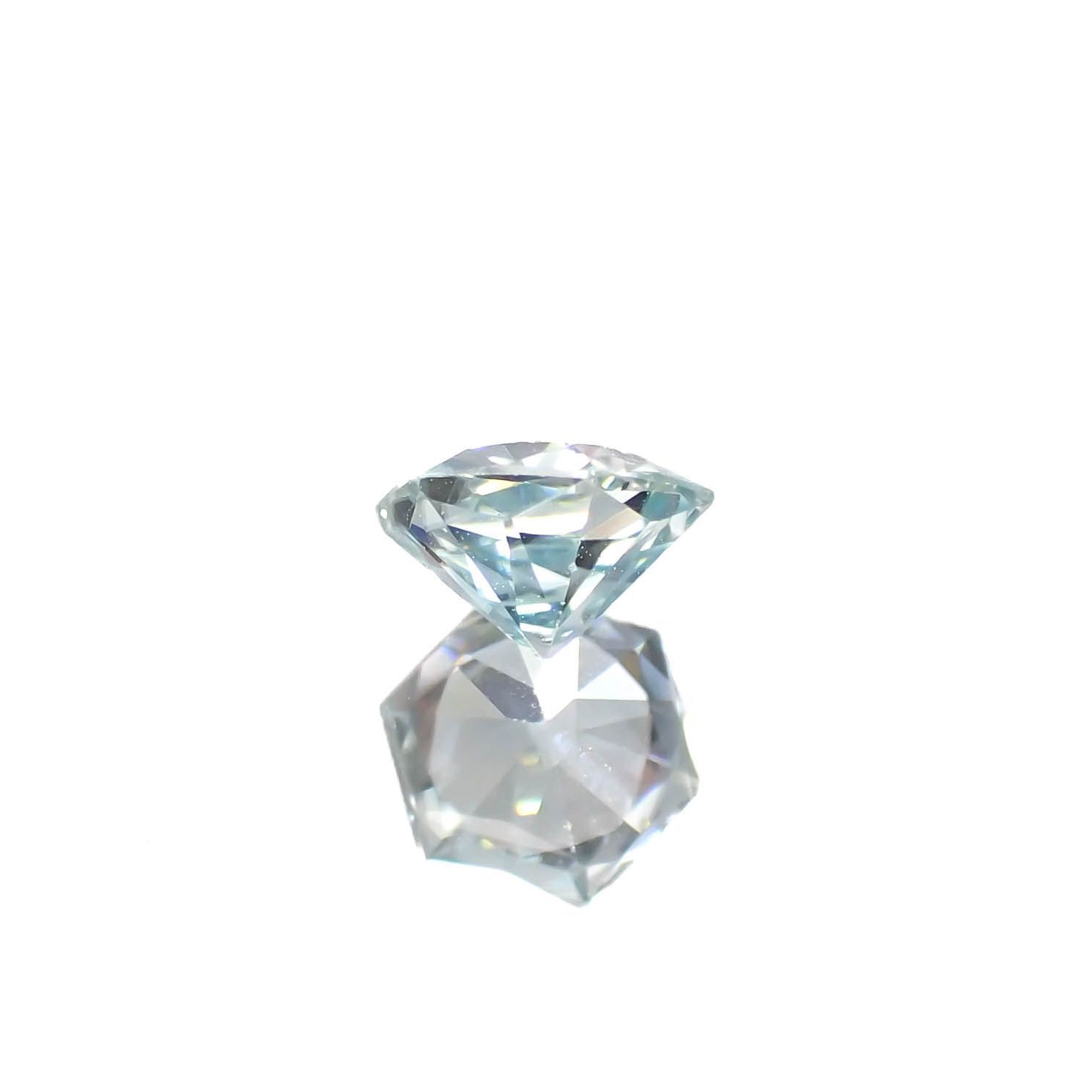 ◇ヘキサゴンカット◇アイスブルージルコン(宝石名ジルコン)カンボジア産 0.76ct 識別済[230320854]4.8x4.8mm前後