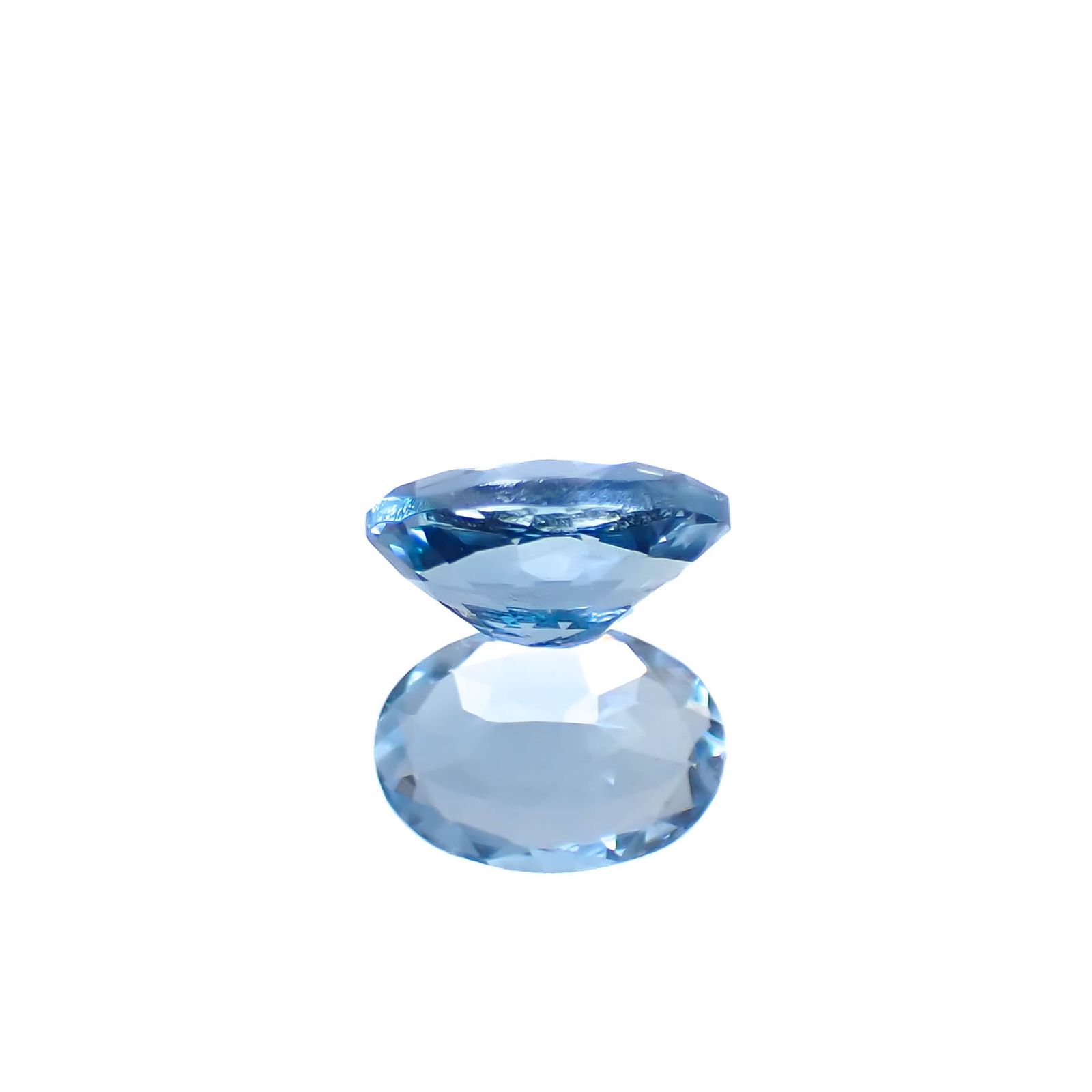 アクアマリン サンタマリアカラー ナイジェリア産 0.72ct [250329941]7x5mm前後