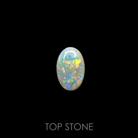 ブラックオパール(宝石名ブラック・オパール) オーストラリア産 2.047ct ソ付(彩珠)[210711338]11.9×7.7mm前後
