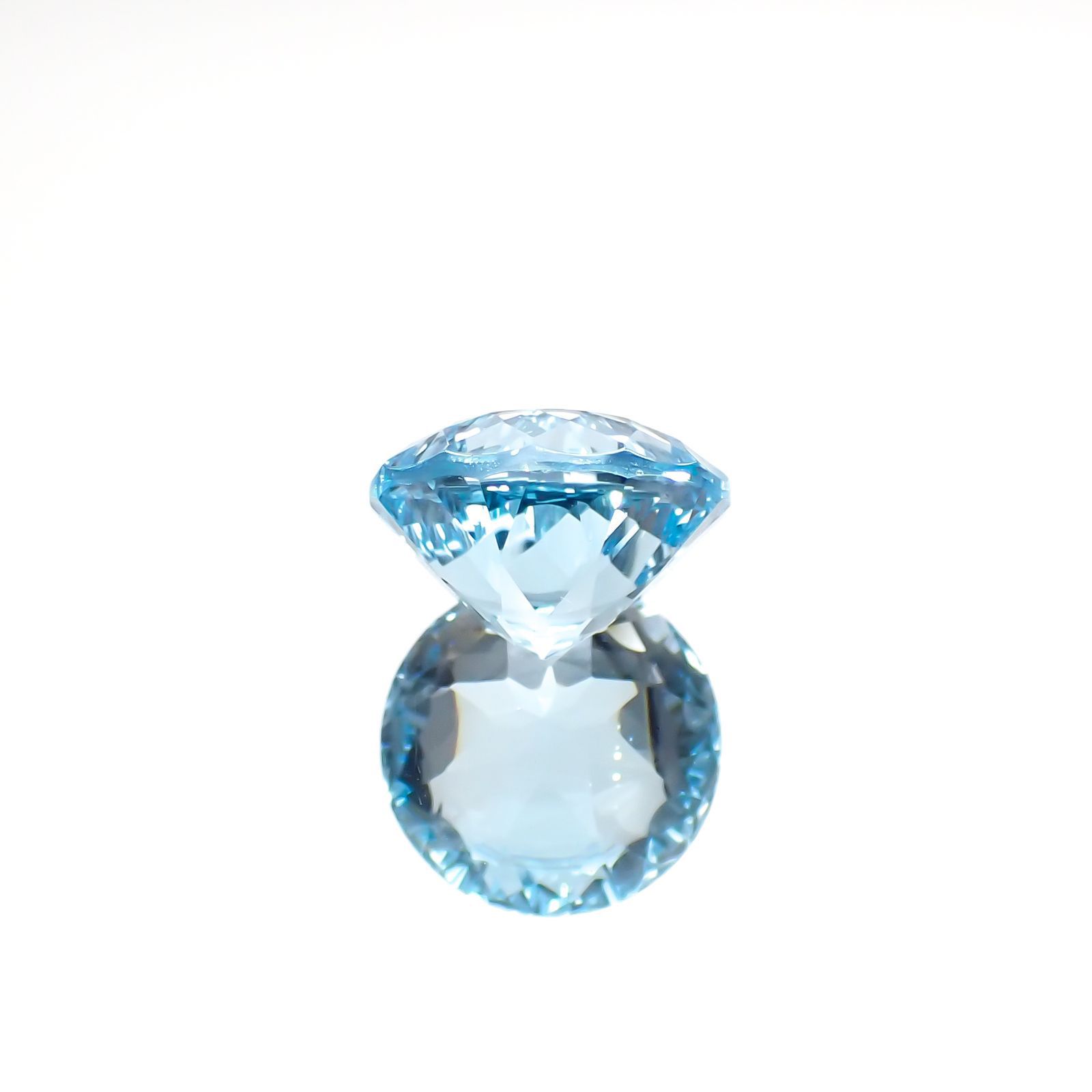◇カスタムカット◇ブルートパーズ ブラジル産 4.65ct[221219330]9.9x9.9mm前後
