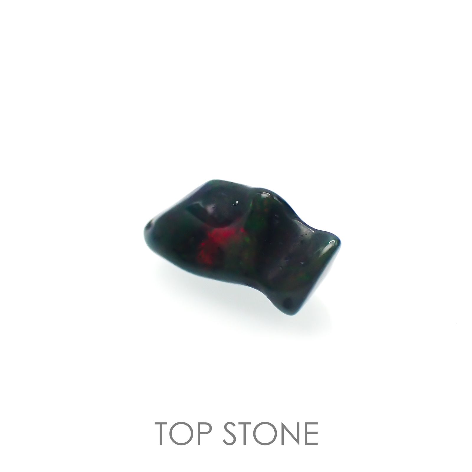 ◇バロック型◇ブラックオパール エチオピア産 ルース 1.67ct[210913243]13.1×6.3mm前後
