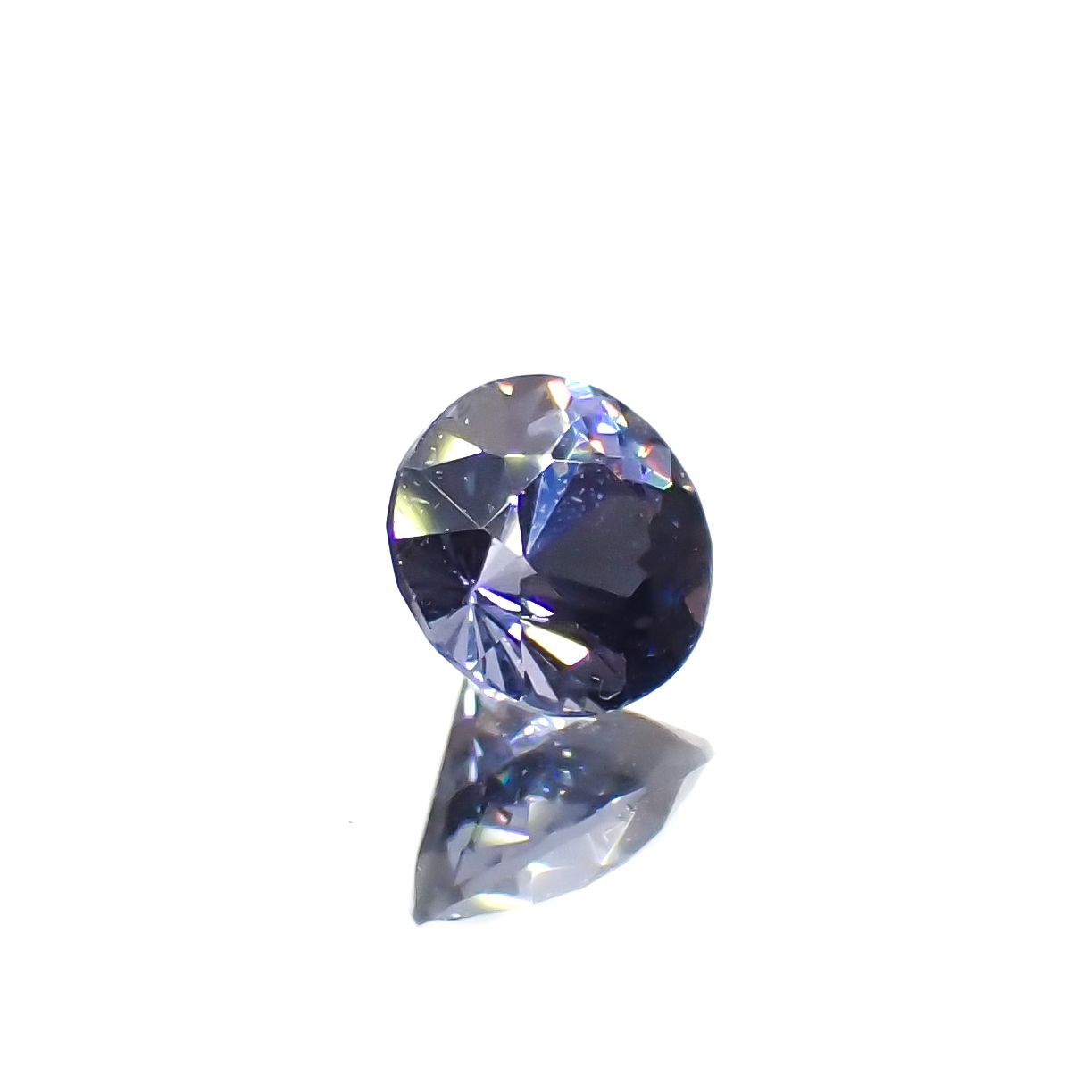 グレイッシュブルースピネル(宝石名スピネル)ビルマ/マダガスカル産 0.34ct[230722673]4.2x4.2mm前後