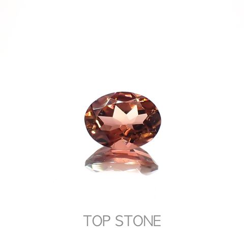 オレンジトルマリン(宝石名トルマリン)コンゴ民主共和国産 1.26ct 識別済[230320852]8x6.2mm前後