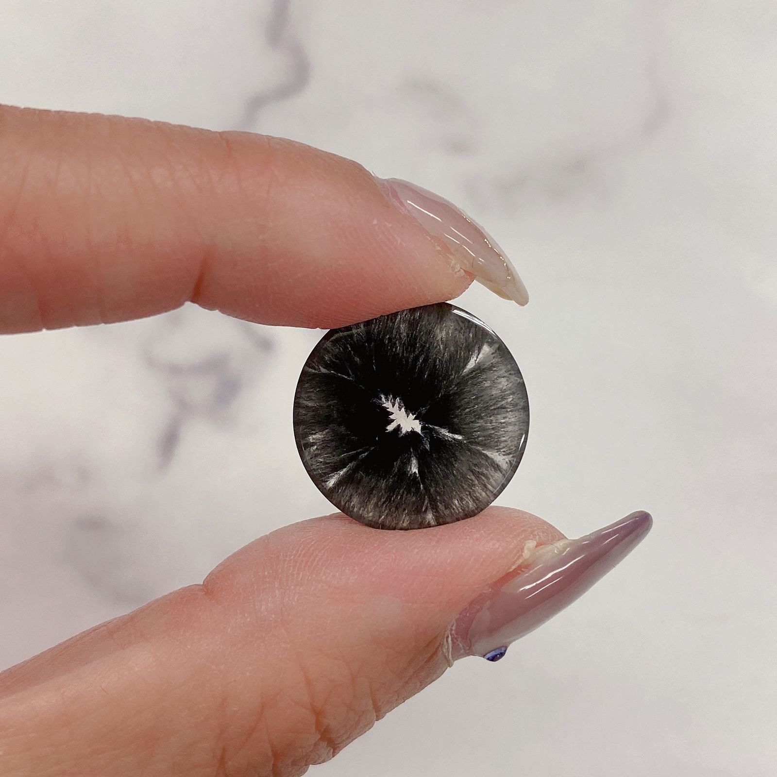 トラピッチェクォーツ ブラジル・ミナスジェライス産(偏光板2枚付き) 7.89ct[20063237]17.6×17.6mm前後
