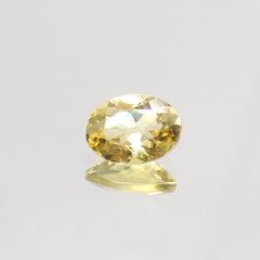 レモンイエローアパタイト(宝石名アパタイト) メキシコ産 1.25ct 識別済[210913230]8.2×6.1mm前後
