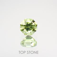 ◇オクタゴンカット◇ペリドット(宝石名ペリドット) パキスタン産 0.35ct 識別済[210913107]4.1×4mm前後