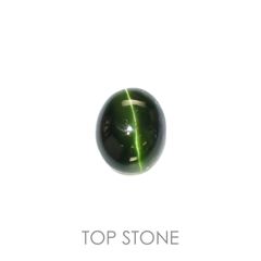 ダイオプサイドキャッツアイ(宝石名ダイオプサイト・キャッツアイ)ロシア産 3.518ct ソ付(CGL)[230120307]9.9x8mm前後