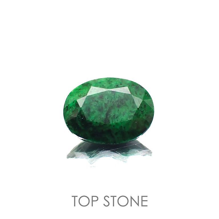 モーシッシ(宝石名マウシットシット)ビルマ産 1.35ct 識別済[220717071]8.6x6.7mm前後