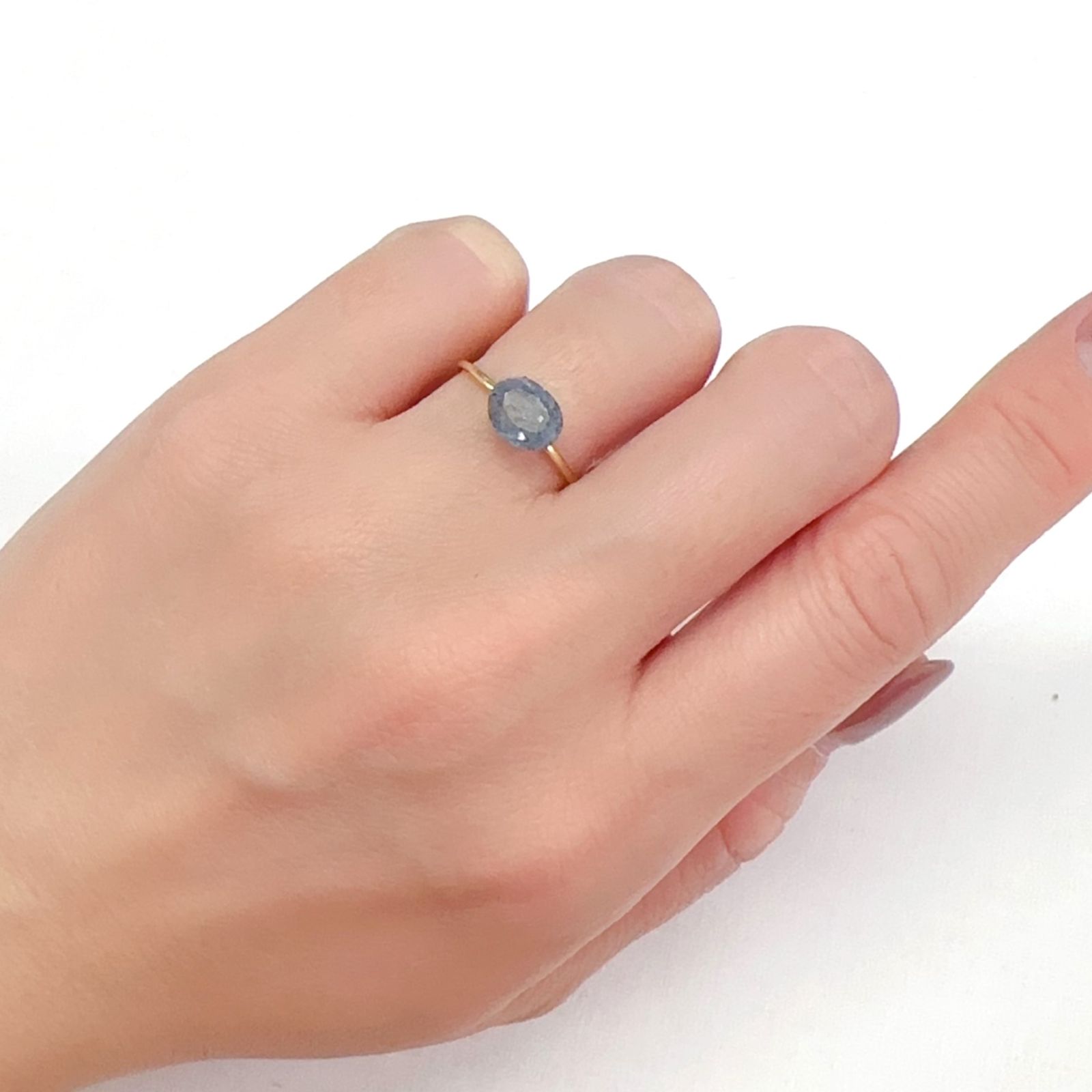 ラズライトインクォーツ アフガニスタン産 1.16ct[240125850]7.8x6.3mm前後