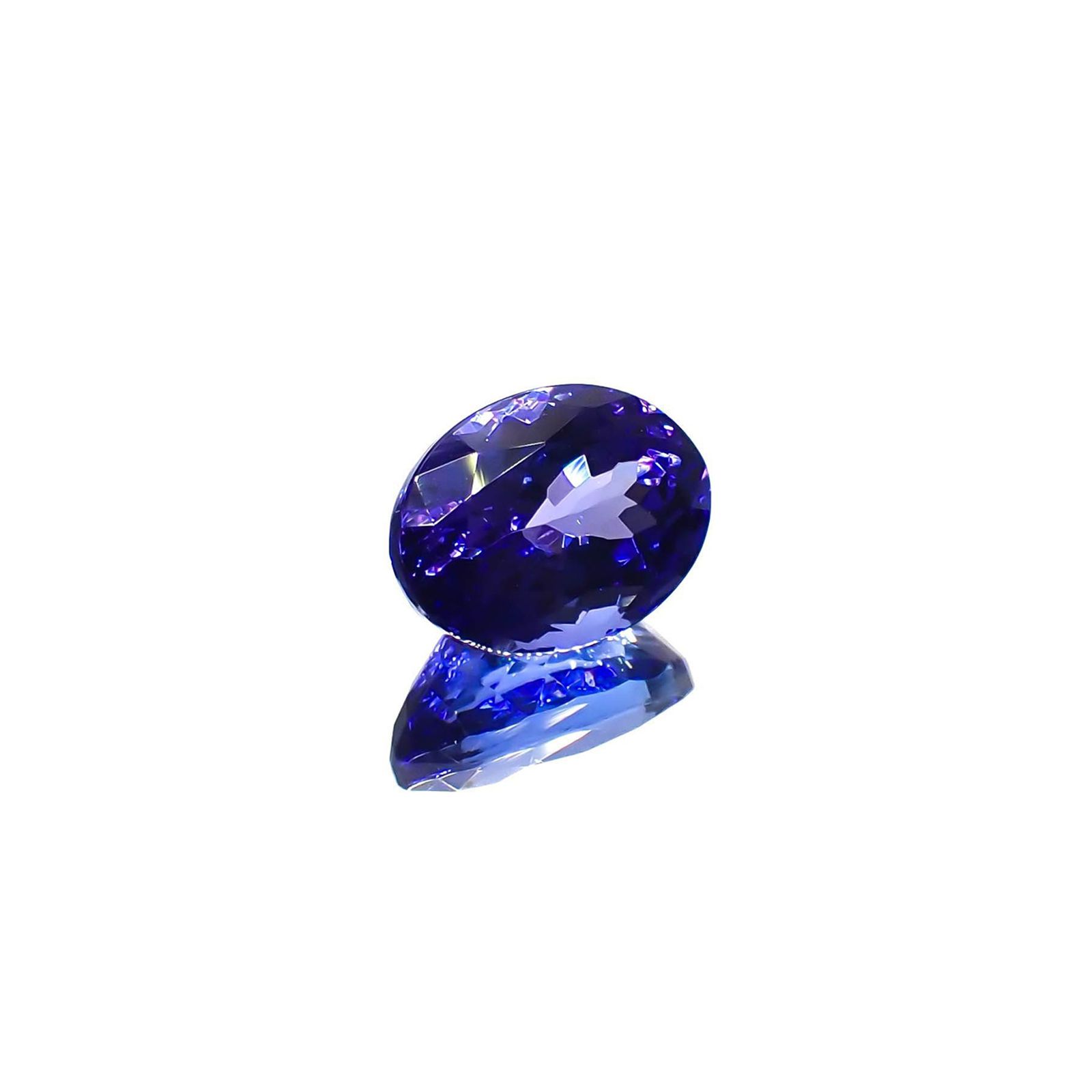 タンザナイト(宝石名タンザナイト)タンザニア産 ソ付(彩珠) 3.252ct / 9.9x7.4mm前後 [230119730]