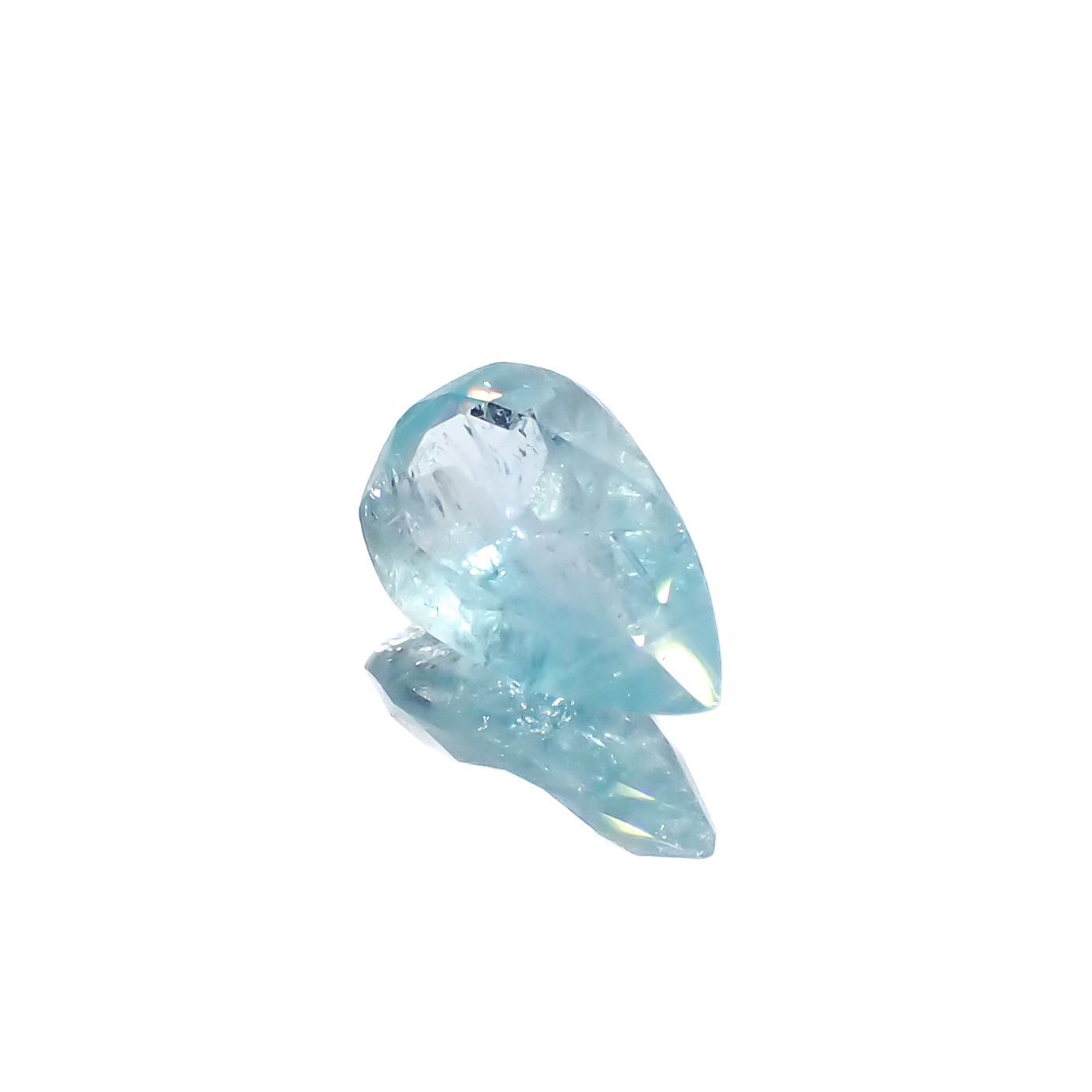 ユークレース(宝石名ブルー・ユークレース)コロンビア産 1.638ct ソ付(彩珠)[221018854]10.7x6.3mm前後