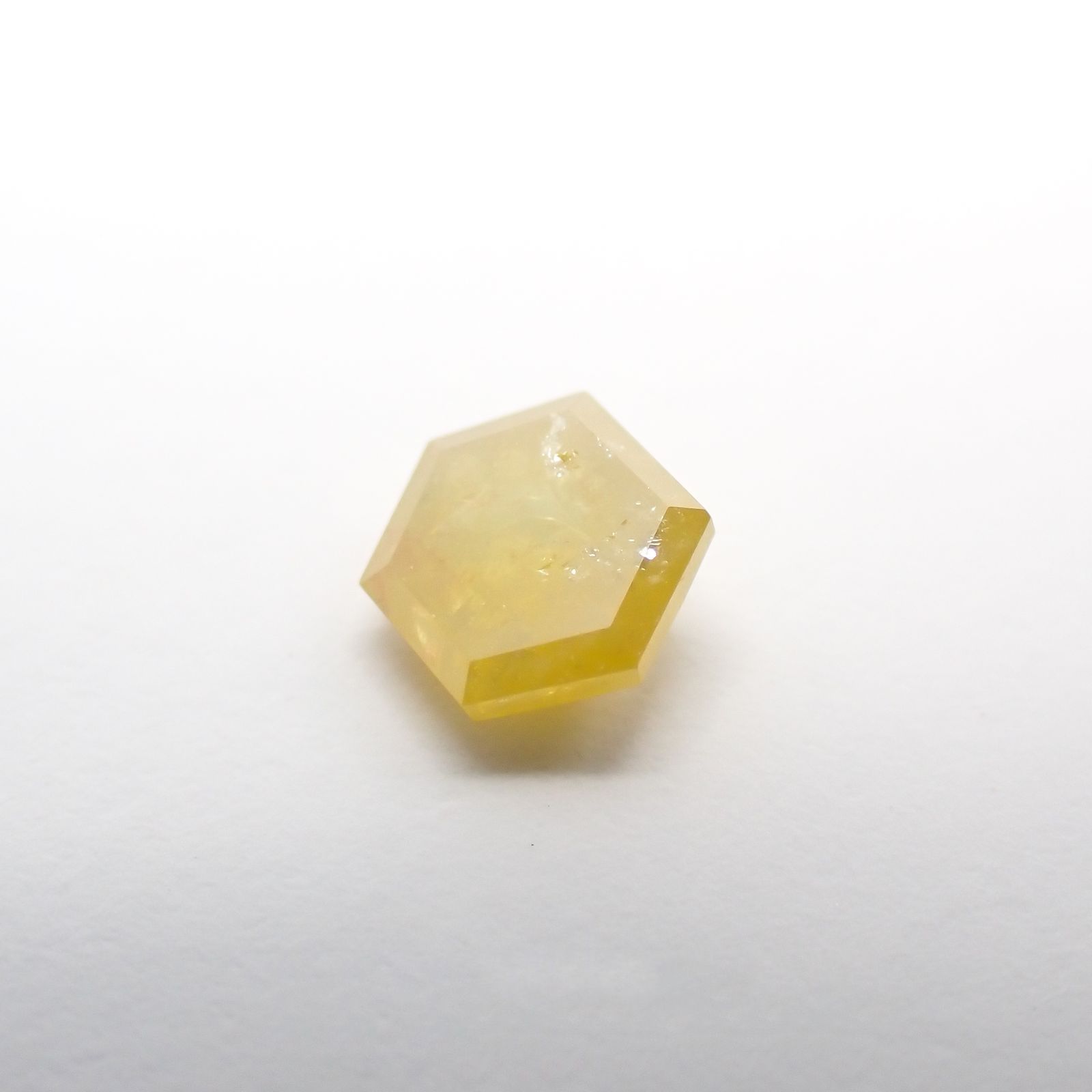 ◇ヘキサゴンアンティークカット◇イエローダイヤモンド ルース 0.15ct[210611069]3.2×3.1mm前後