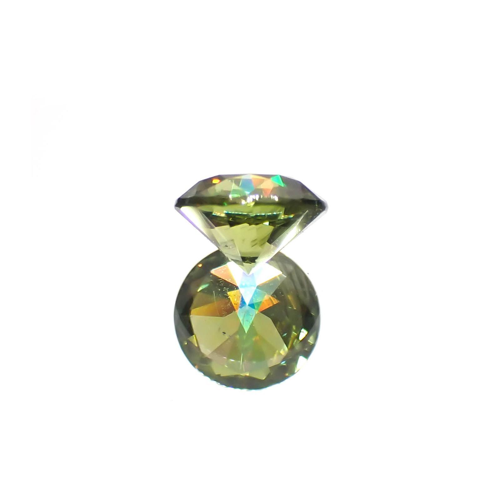 デマントイドガーネット(宝石名デマントイド・ガーネット)ロシア産 0.37ct 識別済[221119170]4.3x4.3mm前後