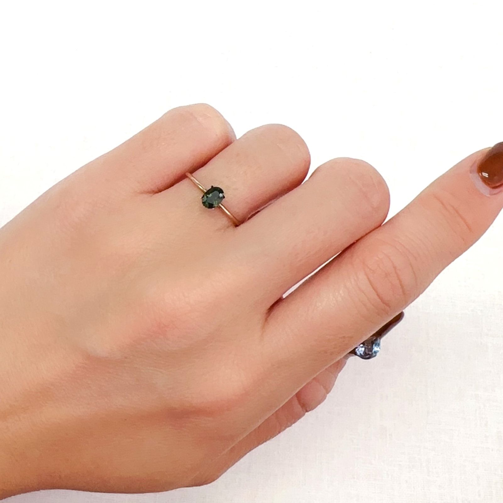 クロムトルマリン(宝石名クロム・トルマリン)タンザニア産 0.39ct 識別済[231023996]5.5x3.9mm前後