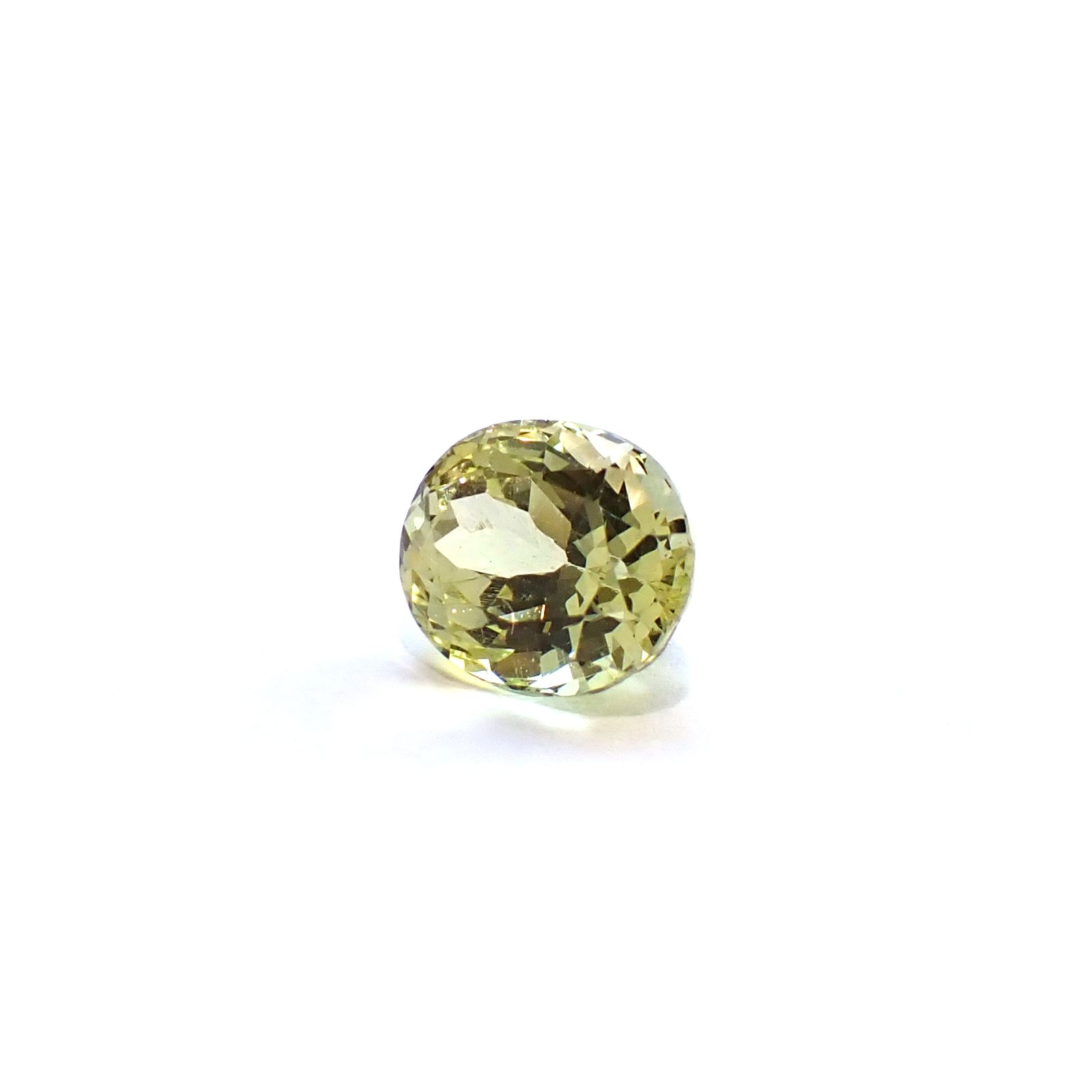 イエローアパタイト メキシコ産 1.63ct / 7.4x6.2mm前後 [260632462]