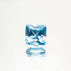 ◇プリンセスカット◇ブルージルコン(宝石名ジルコン)カンボジア産 1.00ct 識別済[220113991]5.1x5.1mm前後