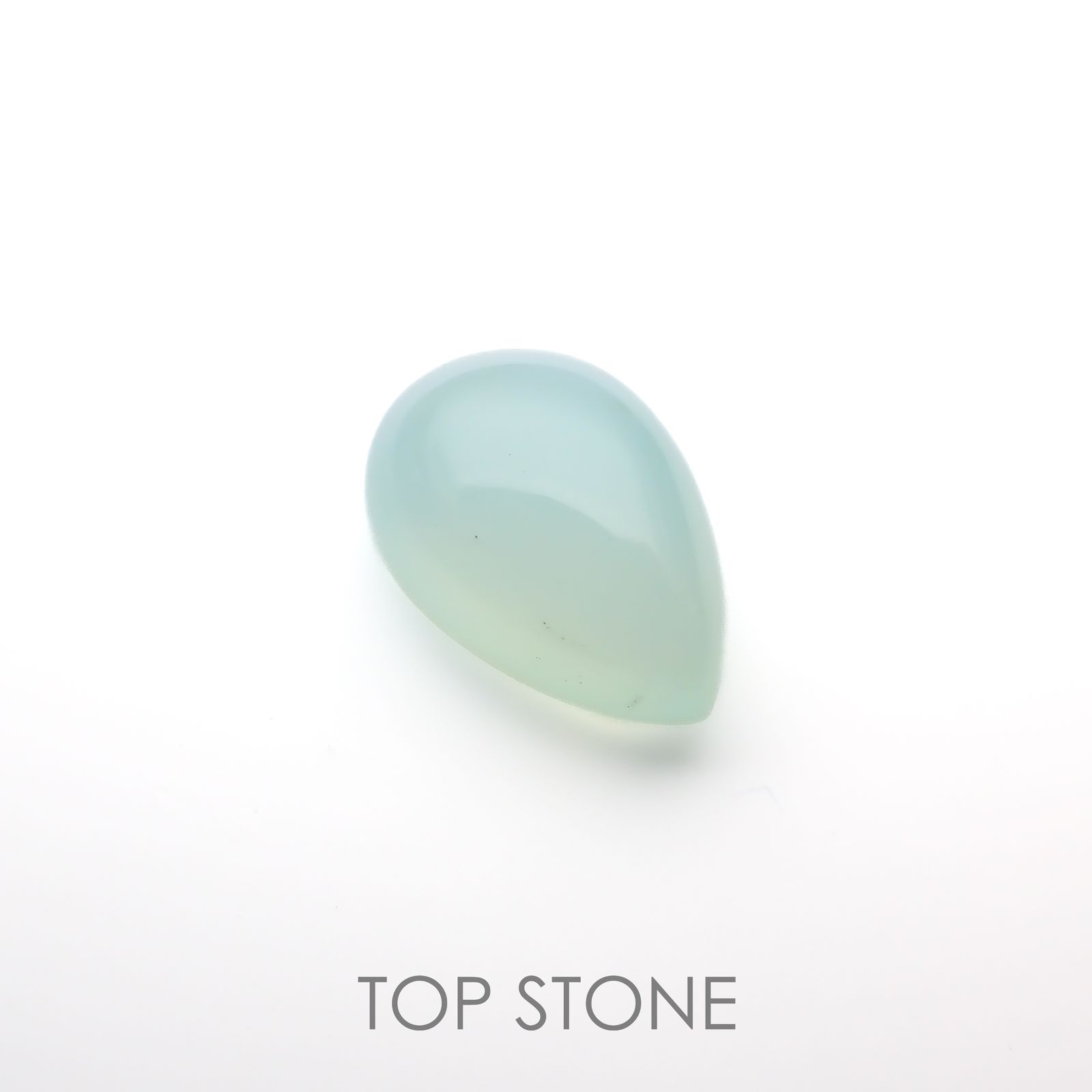 ブルーオパール(宝石名ブルー・コモン オパール)ペルー産 4.398ct ソ付(彩珠)[220817312]14.4x9.7mm前後