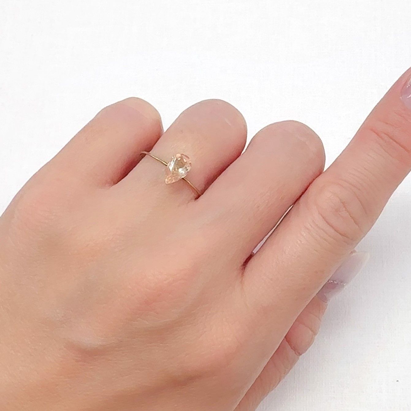 オレゴンサンストーン アメリカ・オレゴン州産 0.81ct[240627878]8x5.2mm前後