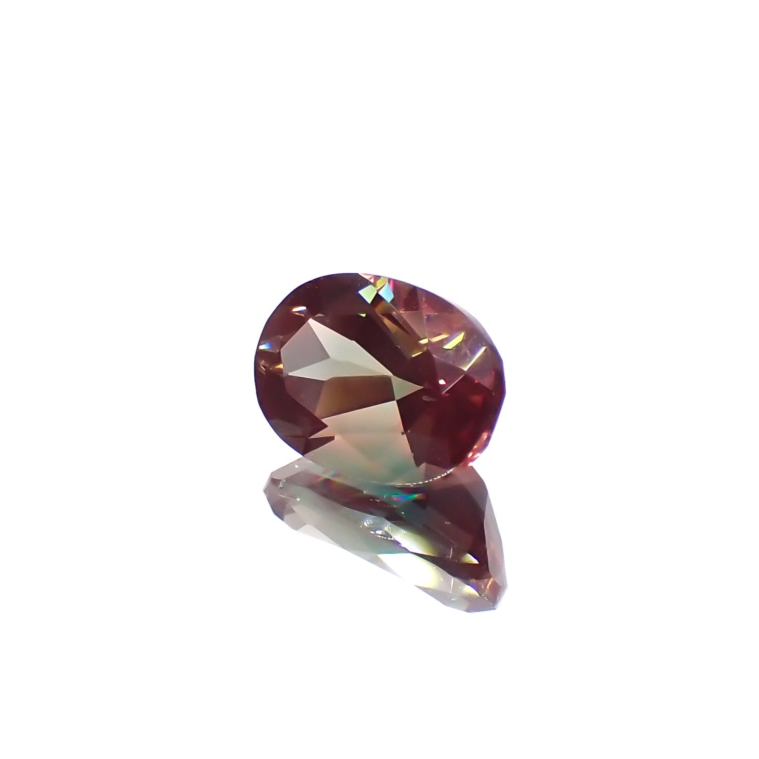 バイカラーアンデシン モンゴル産 0.82ct[231023571]7.1x5.1mm前後