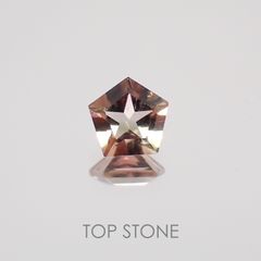 ◇ペンタゴンカット◇バイカラートルマリンSA ブラジル・アフリカ産 ルース 0.22ct[21029141]4.1×4.1mm前後