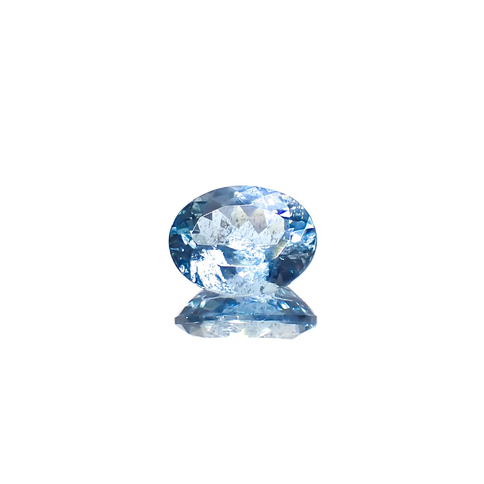 アクアマリン サンタマリアカラー マダガスカル産 1.28ct[240326977]8.4x6.5mm前後
