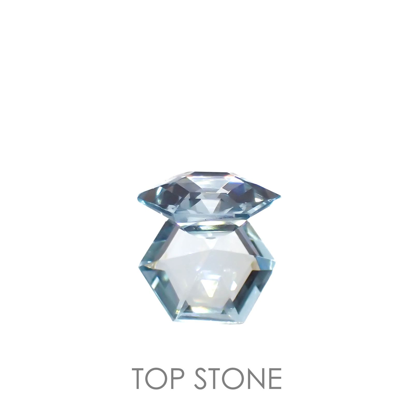 ◇ヘキサゴンカット◇ブルートパーズ ブラジル産 3.85ct[221219361]10x10mm前後