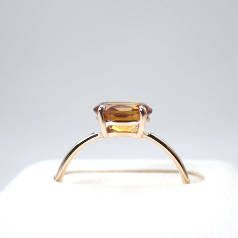 リング空枠：石留め▶マデイラシトリン（お客様製作例）