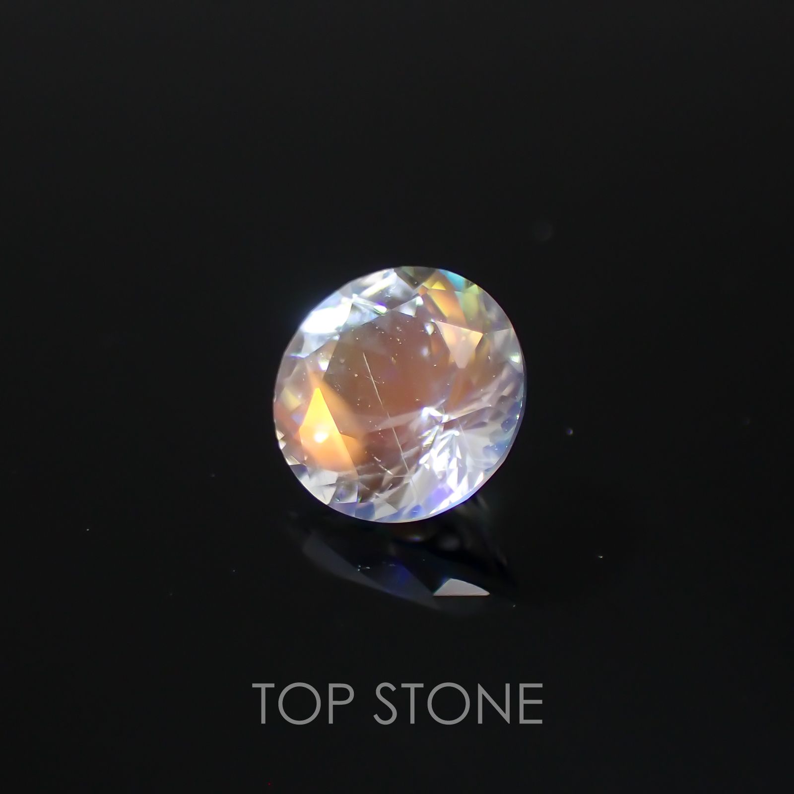 レインボームーンストーン(アンデシンラブラドライト) マダガスカル産 ルース 0.44ct[210310119]5×5mm前後
